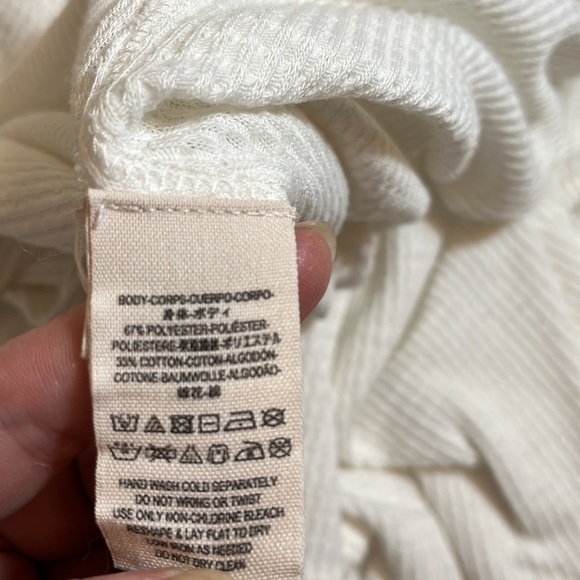 Free People We The Free White Waffle Shirt - Picture 10 of 10